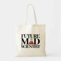 Funny Future Mad Scientist with Chemistry Beaker Tote Bag