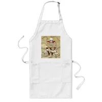 Jolly Roger Monogram Initial  Long Apron