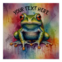 Discover the captivating beautiful frog poster