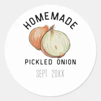 Pickled Red Onion Homemade Preserve Classic Round Sticker