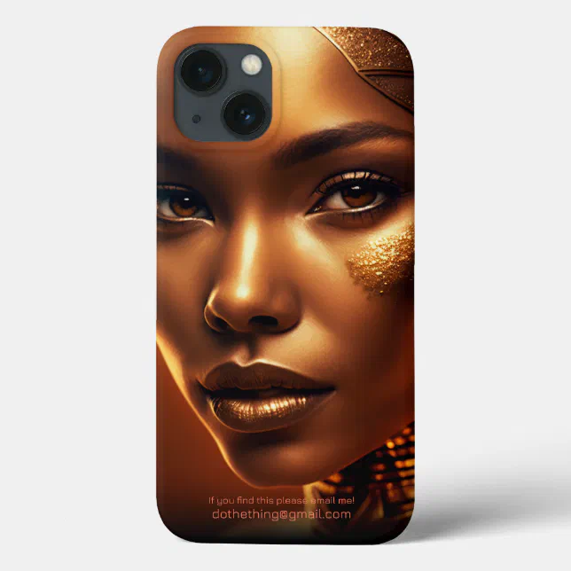 Woman Face Gold Makeup Portrait iPhone 13 Case