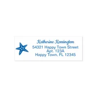 Simple Cute Beach Starfish Nautical Return Address Self-inking Stamp