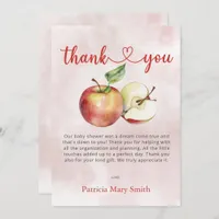 The Apple of our Eye Fall Baby Shower  Thank You Card