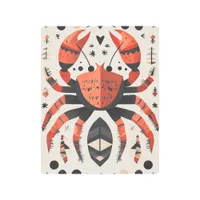 Geometric Red Crab Metal Print