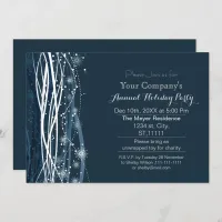 blue snow Festive Corporate holiday party Invitation