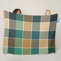 Trendy Modern color block Fleece Blanket