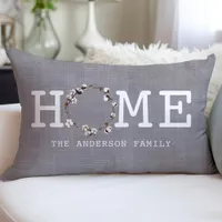 Home Cotton Wreath Farmhouse Rustic Personalized Lumbar Pillow