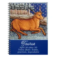 Taurus the Bull Zodiac Sign Birthday Party Notebook