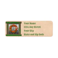 Southwest Chile Wreath Rustic Holiday Address Label