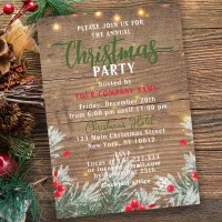 Winter Greens Corporate Christmas Party Invitation