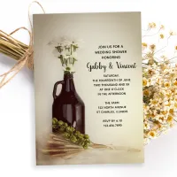 Growler, Hops and Daisies Brewery Wedding Shower Invitation