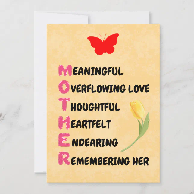 Acronym for Mother’s Day Gifts cards