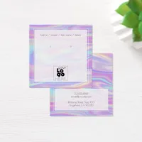 Add A Logo Iridescent Rainbow Earring Display Card