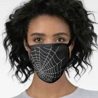 Creepy Spiderweb Black White Patterned Face Mask