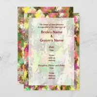 Autumn Leaves Abstract Wedding Invite