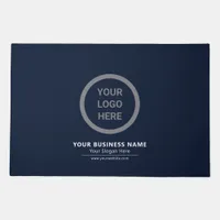 Navy Blue Custom Logo Branded Business Promotional Doormat