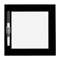 Create Your Own Bordered White Square Dry Erase Board