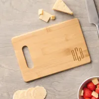 Simple Three Letter Monogram Cutting Board