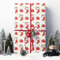 Christmas Stockings Santa Sack Wrapping Paper