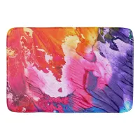 Colorful Modern Abstract Paint Bath Mat