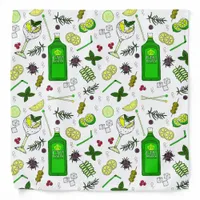 Gin Cocktails Mixer Ingredients Pattern Bartender Bandana