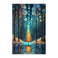 Iridescent Holiday Dream 🎄 Glowing Christmas Tree Acrylic Print