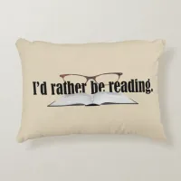 Rather Be Reading | Book Lover Accent Pillow