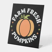 Farm Fresh Pumpkin Pedestal Pedestal Sign