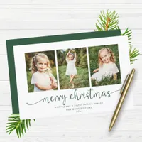 BUDGET Modern Typography Green Christmas Photo