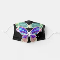 Gorgeous Artsy Watercolor Butterfly in Vivid Style Adult Cloth Face Mask