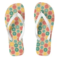 Colorful Lemons Flip Flops