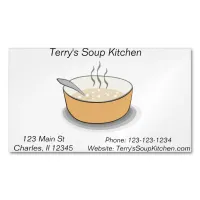 Bowl of Soup Magnetic Business Card