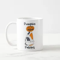 Fun Pumpkin Patches Halloween Calico Cat Cartoon Coffee Mug