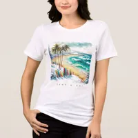 Tropical Island Coastal Living  Tri-Blend Shirt