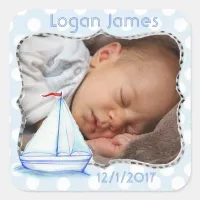 Nautical Baby Photo Sticker