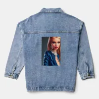 Fashionable Blonde Fashion Doll Denim Jacket