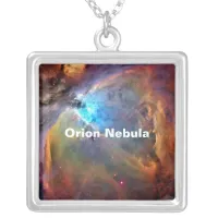 Orion Nebula Space Galaxy Silver Plated Necklace