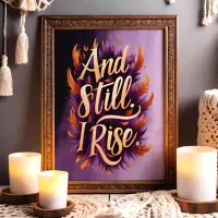 And Still I Rise Inspirational Feather Wall Art