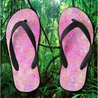 Pink Dinosaur Hide  Kid's Flip Flops