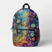 Beautiful Whimsical Colorful Back to School  Printed Backpack