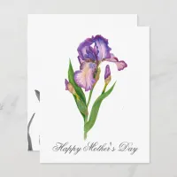 Budget Pretty Watercolor Florals Mothers Day Card