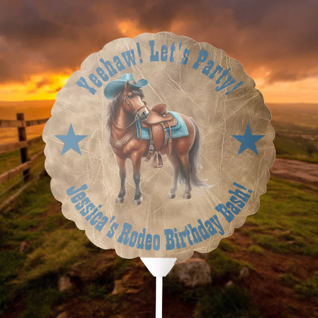 Wild West Cowboy Birthday Balloon