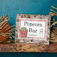 Popcorn Bar Wedding or Baby Shower Sign Plaque