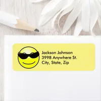 Sunshine Face with Sunglasses, Happy, ZFJG Address Label