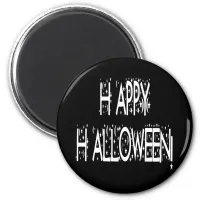 Nighttime Happy Halloween Text Magnet