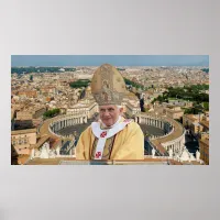 Pope Benedict XVI with the Vatican City Poster