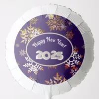 Modern happy new year, colorful snowflakes crystal balloon