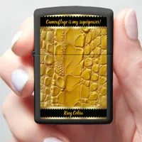 Unexpected beauty of a vibrant yellow snakeskin zippo lighter