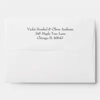 Minimalist Modern Monogram Black & White Wedding Envelope