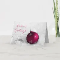 Elegant Snow Scene Pink Ornament Company Holiday